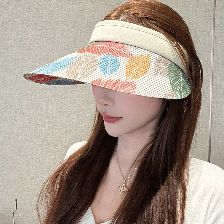 Women’s Wide Brim Open-Top Sun Visor Hat