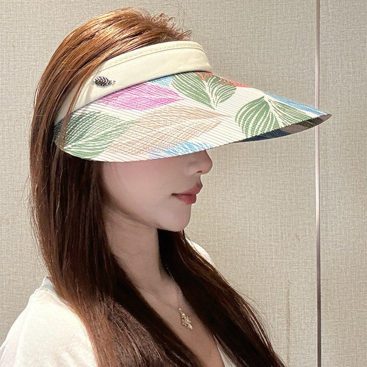 Women’s Wide Brim Open-Top Sun Visor Hat