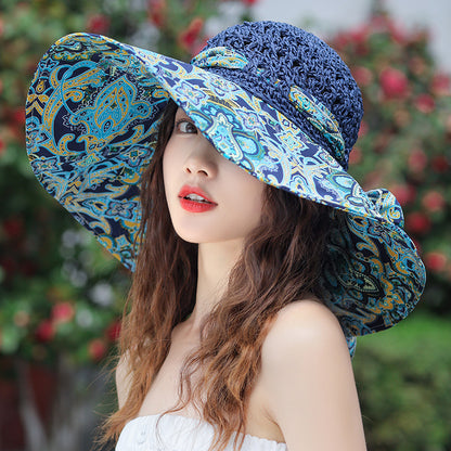 Women's Wide Brim Straw Sun Hat