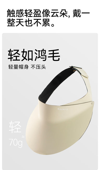 Women's Foldable Wide Brim Open-Top Sun Visor Hat