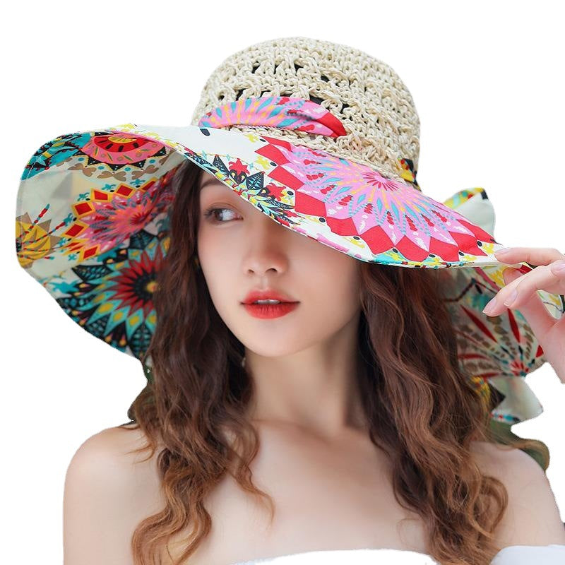 Women's Wide Brim Straw Sun Hat