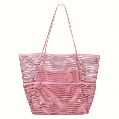Double-Layer Mesh Beach Tote Bag