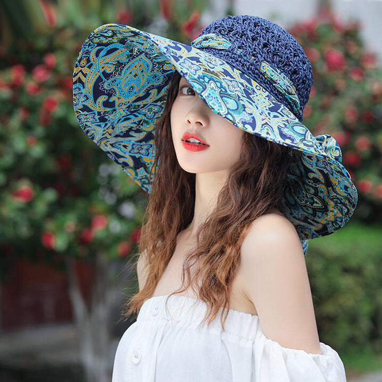 Women's Wide Brim Straw Sun Hat