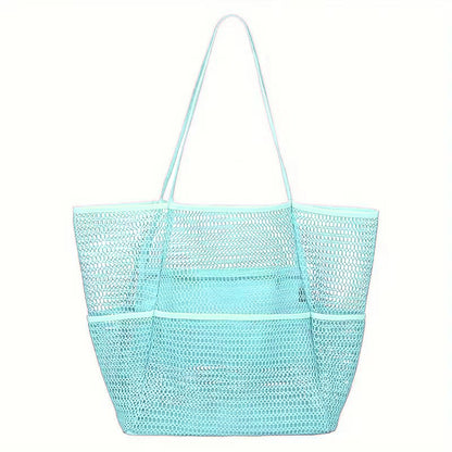 Double-Layer Mesh Beach Tote Bag