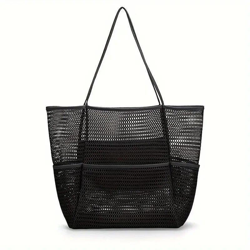 Double-Layer Mesh Beach Tote Bag