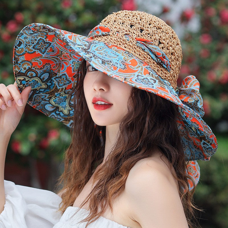 Women's Wide Brim Straw Sun Hat